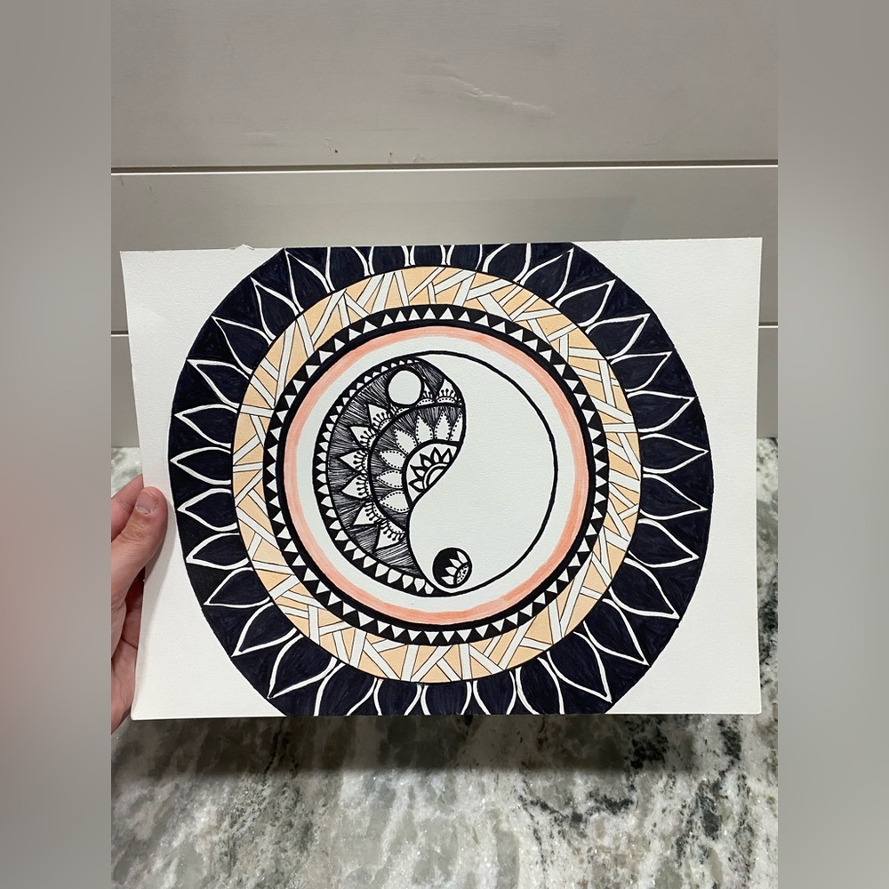 Mandala Yin Yang Art Illustration